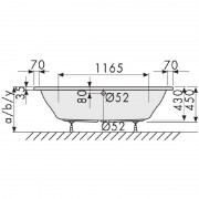 Ванна DUSCHOLUX, Ancona 112, прямоугольная, 1800х800 мм, глянцевый белый