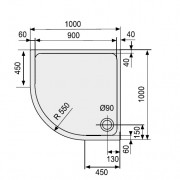   DUSCHOLUX, Malaga Round Trend775, 1000100050 , , , 