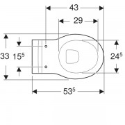 Унитаз Geberit Bambini, подвесной, еврослив, 6л, белый (201700000)