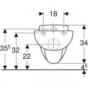 Унитаз Geberit Bambini, подвесной, еврослив, 6л, белый (201700000)