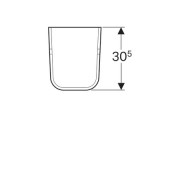 Полуколонна Geberit Renova, для умывальника, белый