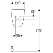 Полуколонна Geberit Renova1+, д, умыв.45/50, KF, белый (290530000)