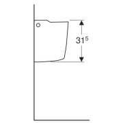 Полуколонна Geberit Renova1+, д, умыв.45/50, KF, белый (290530000)
