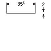 Сиденье Geberit Renova, для унитаза, сталь, белый