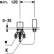 Смеситель (внутренняя часть) HANSА, для ванны, на край ванны, 2 отверстия (53050000)