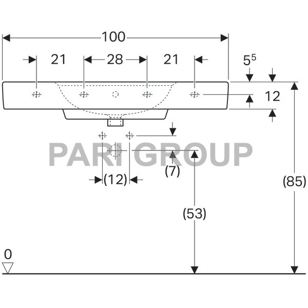   Geberit Renova Plan, 100/48, 