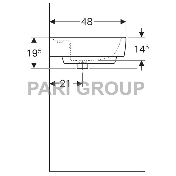   Geberit Renova Plan, 100/48, 