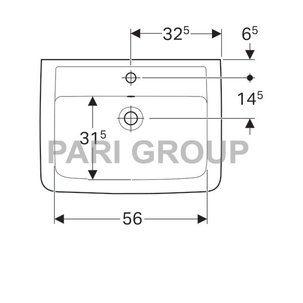 �������� Geberit Renova Plan, 65/48, 1 ��������� ��� ���������, �������, �����