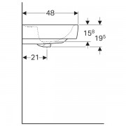 �������� Geberit Renova Plan, 65/48, 1 ��������� ��� ���������, �������, �����