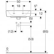 Раковина Geberit Renova Plan, 50х38, белый