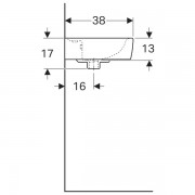 Раковина Geberit Renova Plan, 50х38, белый