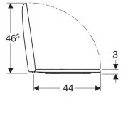 Сиденье Geberit Renova, для подвесного унитаза, сталь, белый