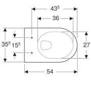 Унитаз подвесной Geberit Renova Plan,белый