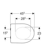 Сиденье для унитаза Geberit Renova, универсальное, микролифт, белый
