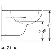 Биде Geberit RENOVA, настенное, белый