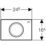 Клавиша смыва GEBERIT Delta 11, подходит для бачков UP172/UP182, хром