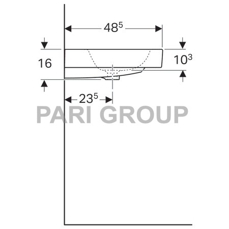  Geberit iCon, 900x485 ,  ,     , ,  (124190000)