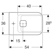 Биде подвесное Geberit MyDay, белый, Kera Tect