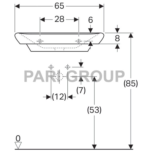 ��������  Geberit myDay, 650x480mm, �����, Kera Tect