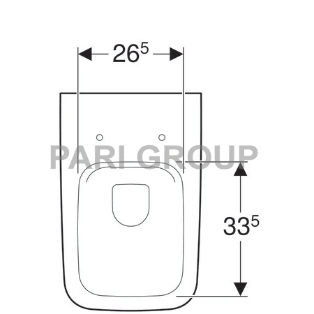   Geberit Icon Square 6,  Rimfree,  540 , 
