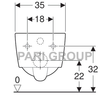   Geberit Icon Square 6,  Rimfree,  540 , 