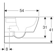   Geberit Icon Square 6,  Rimfree,  540 , 