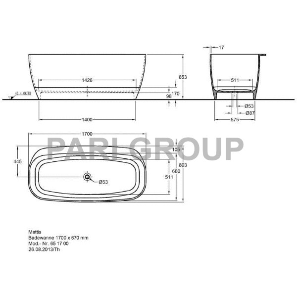   KERAMAG MATTIS, , -   (), 280 ,,  650 , 1700800650 ,   Resin Stone,  