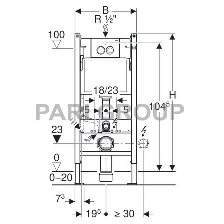  GEBERIT, Duofix   UP182,  , 1120 , 120 ,     Delta, 