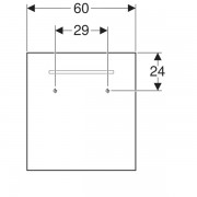 Зеркало с подсветкой Geberit Renova Compact, лампа светодиодная, белый свет, 600х650 мм (862360000)