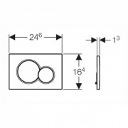 Клавиша смыва Geberit Sigma 01, глянцевый хром