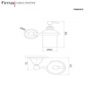 Настенный диспенсер FIMA STYLE для жидкого мыла, золото