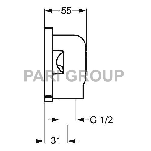   HANSA, MATRIX,   ,   G1/2,   Multifix,  ,  (44040000)