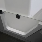 Ванна со съемной дверцей DUSCHOLUX STEP-IN PURE, правый монтаж дверцы, рамма и перелив вкомплекте, 1700х750 мм, акрил, белый