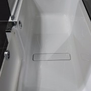 Ванна со съемной дверцей DUSCHOLUX STEP-IN PURE, правый монтаж дверцы, рамма и перелив вкомплекте, 1700х750 мм, акрил, белый