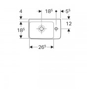 Раковина Geberit Renova Compact, с 1 отверстием под смеситель справа, 400х250 мм, альпийский белый (276140000)
