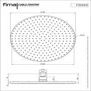 Лейка верхнего душа FIMA wellness, 300 мм, латунь, хром