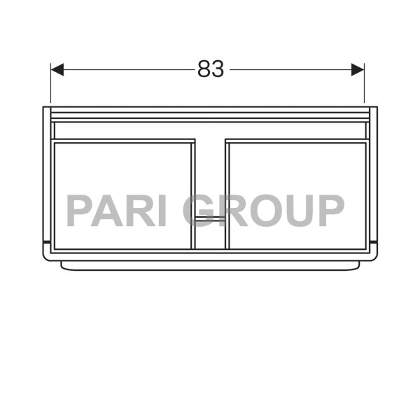 ������� ������� Geberit myDay, � ��������� ����������, 400�1500�250 ��, ����� � �������, (824001000)