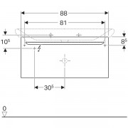 ������� ������� Geberit myDay, � ��������� ����������, 400�1500�250 ��, ����� � �������, (824001000)