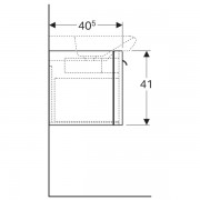 ������� ������� Geberit myDay, � ��������� ����������, 400�1500�250 ��, ����� � �������, (824001000)