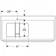 ������� ��� �������� Geberit myDay, ��������� ��� ����� �����, 1 ���� � ���������� � ������������ ��������, 1150�200�520 ��, ����� ������, (824260000)
