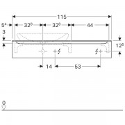 ������� ��� �������� Geberit myDay, ��������� ��� ����� �����, 1 ���� � ���������� � ������������ ��������, 1150�200�520 ��, ����� ������, (824260000)