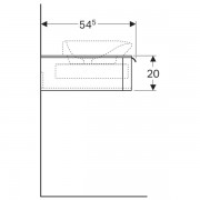 ������� ��� �������� Geberit myDay, ��������� ��� ����� �����, 1 ���� � ���������� � ������������ ��������, 1150�200�520 ��, ����� ������, (824260000)