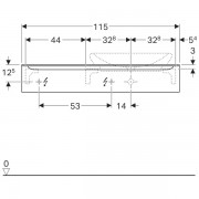 ������� ��� �������� Geberit myDay, ��������� ��� ����� �����, 1 ���� � ���������� � ������������ ��������, 1150�200�520 ��, ����� � �������, (824261000)