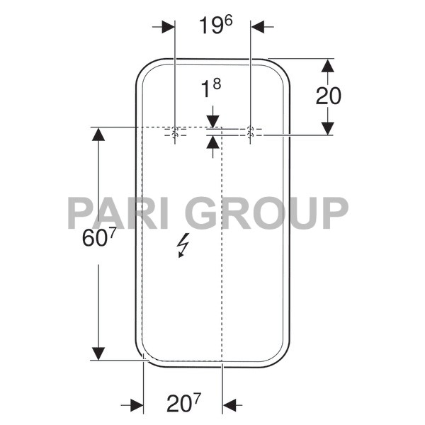 ������� � ���������� KERAMAG myDay, � �������� ���������������, ������������ ����� 30W/4000K (+/- 200 K), 3600lm, 230V, 50 Hz, IP44, ����� ������ 2, ������������� �������������, �����������, 400�800�30 ��, (824340000)