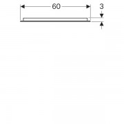 ������� � ���������� Geberit myDay, � �������� ���������������, ������������ ����� 37W/4000K (+/- 200K), 4464lm, 230V, 50Hz, IP44, ����� ������ 2, ������������� �������������, �����������, 600�800�30 ��, (824360000)