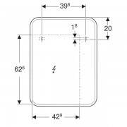 ������� � ���������� Geberit myDay, � �������� ���������������, ������������ ����� 37W/4000K (+/- 200K), 4464lm, 230V, 50Hz, IP44, ����� ������ 2, ������������� �������������, �����������, 600�800�30 ��, (824360000)