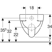 Унитаз Geberit Renova, подвесной, без ободка Rimfree, 4.5/6 л., 540 мм, белый