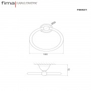 Кольцо для полотенец FIMA STYLE, настенный монтаж, 160 мм, хром