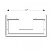 Шкафчик под раквину Geberit iCon, 1 выдвижной ящик, 890х240х477 мм, светлый дуб