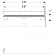 Шкафчик под раквину Geberit iCon, 1 выдвижной ящик, 890х240х477 мм, светлый дуб